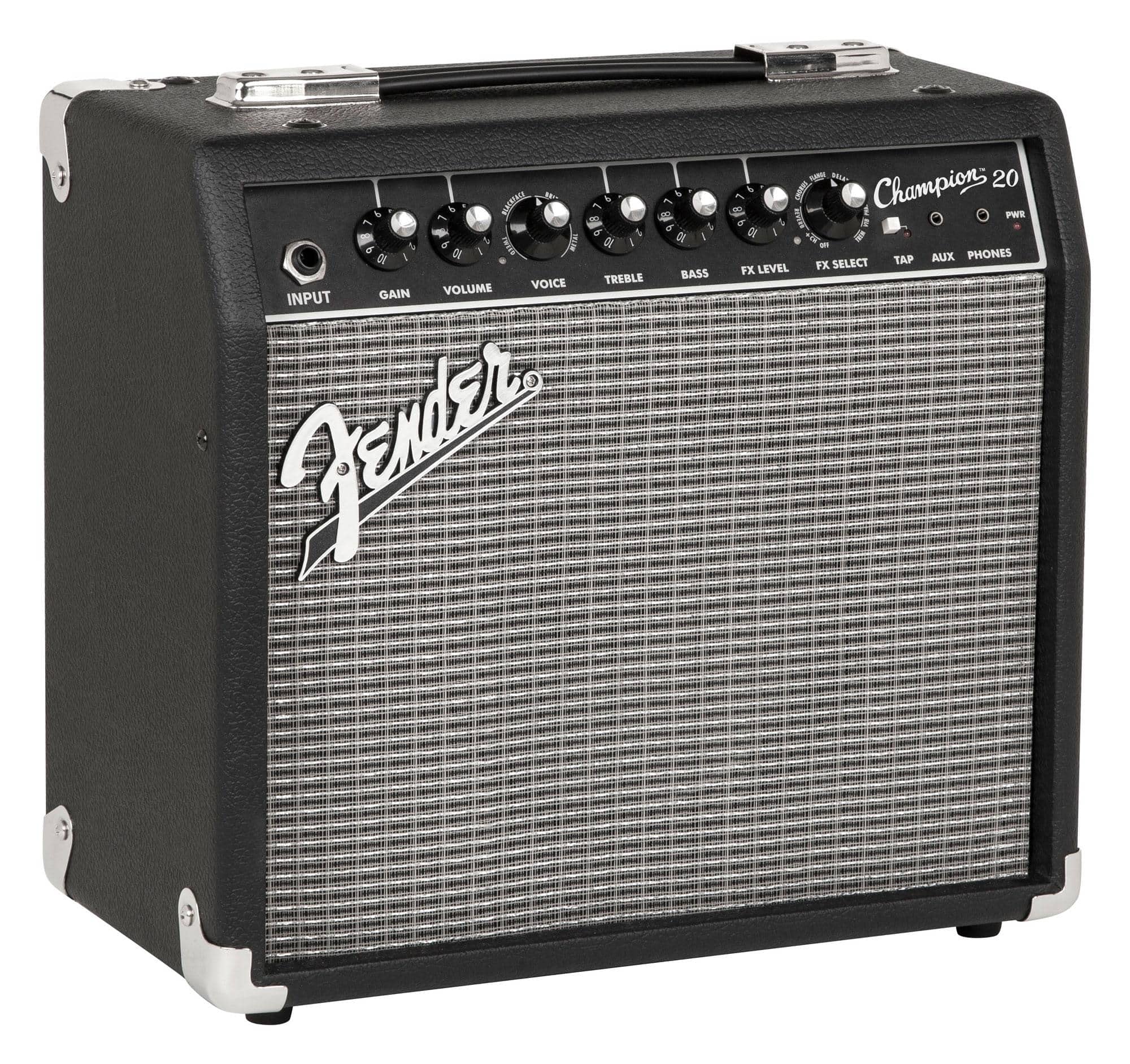 Fender Champion 20, Amplificateur Combo De 20 W Pour Guitare Electrique, Ampli D'Etude Idéal Pour La Guitare Electrique, Noir