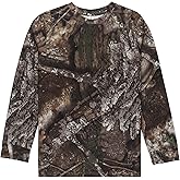 Realtree APX Youth Camo Long Sleeves Crewneck Polyester Tee Shirts Moisture Wicking Boys & Girls Outdoor Clothes