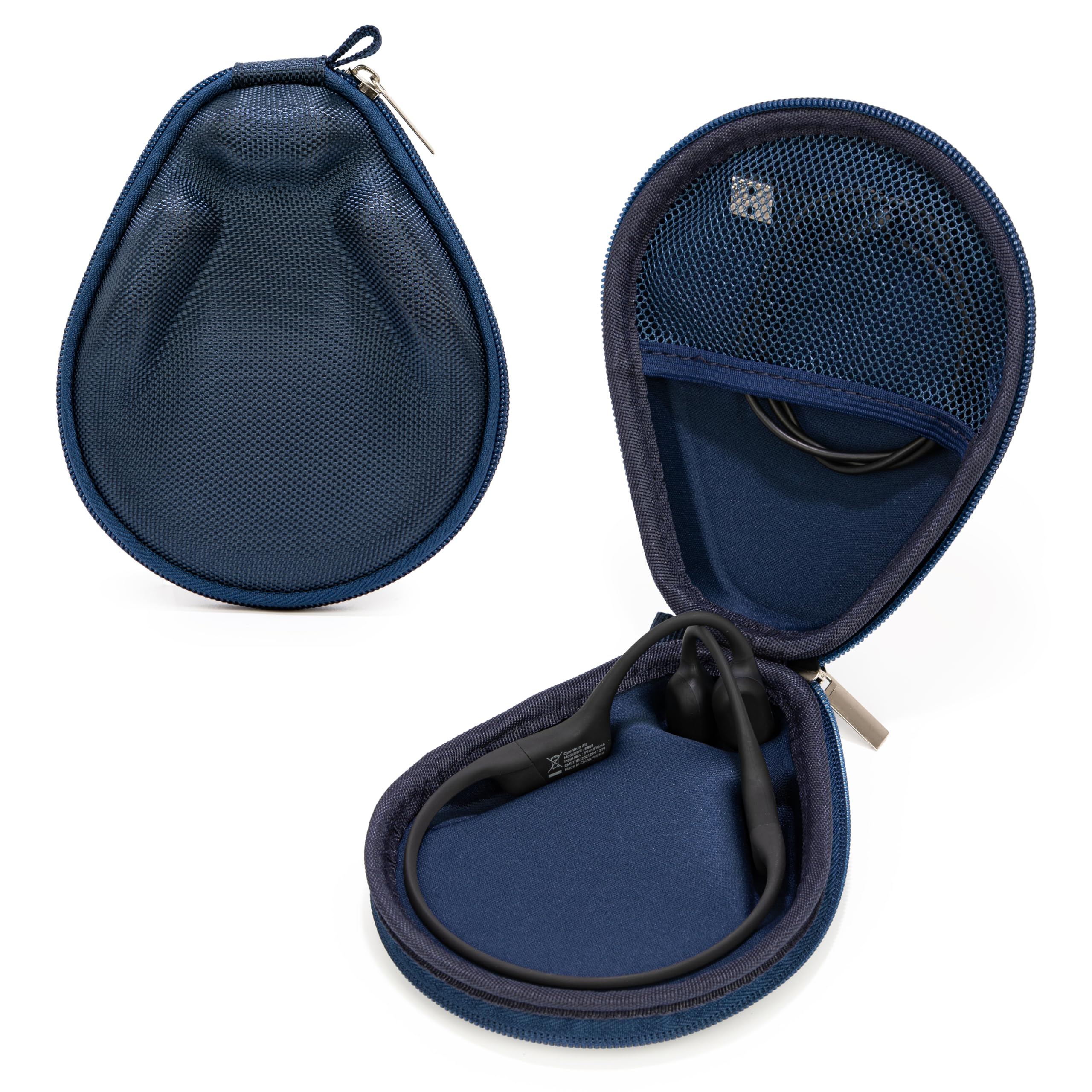 Photo 1 of Ginsco Universal Bone Conduction Headphones Case Compatible with SHOKZ New OpenRun Pro 2/Pro 2 Mini/OpenRun/OpenSwim Open-Ear Sport Headphones, Compatible with CXK/BAICLUD/MRYTKY (Blue Navy)
