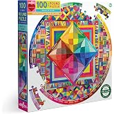 eeBoo Beauty of Color 100 Piece Round Jigsaw Puzzle, Multi, 1 ea, (PZBOC)