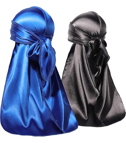 Breathable Bandana Hat / Long Tail Durag For Kids & Babies - Silky, Colorful, One Size