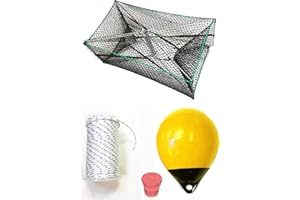 KUFA Sports Galvanized Steel Foldable Prawn Trap with Prawn Trap Accessory Combo (S32+PAS30Y)