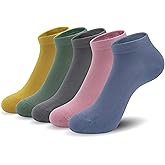 SERISIMPLE Ultra-Thin Comfort Viscose Bamboo Mesh Ankle Socks for Women -Breathable Lightweight Low-Cut Socks 5 Pairs