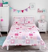 Bloomsbury Mill Kids Pillow Cases 2 Pack Hearts Butterflies Pink 50x75cm view 8