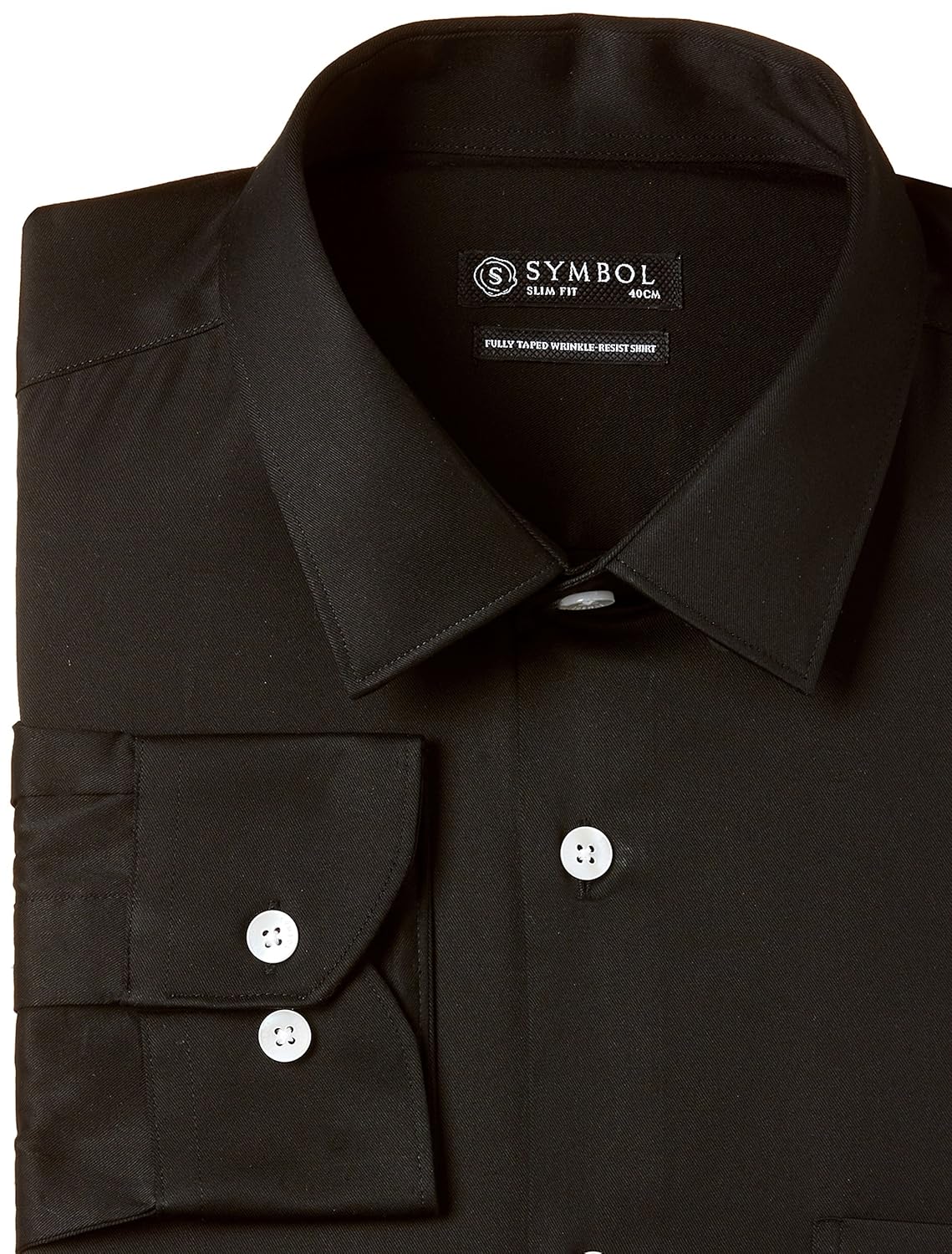 symbol amazon brand men's wrinkle resistant fully tape slim fit shirt