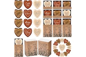 Yalikop 72 Sets Multicolor God Say You are Christian Gift Bulk Religious Pocket Hug Bulk Wooden Heart Bible Verses Pocket Hug Token Prayer Gift for Christmas Women Men Coworker Church Party Favors