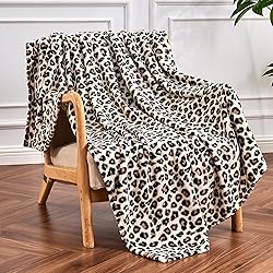 Edenleaf Leopard Print Blanket Fleece Throw Blanket
