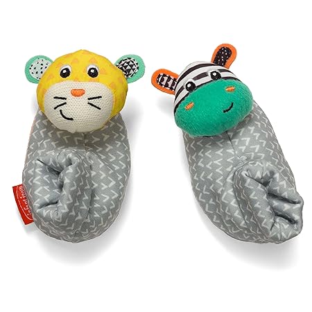 Infantino Foot Rattles, Zebra 