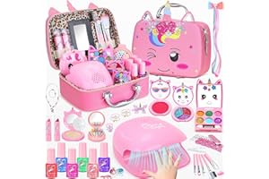 Kids Nail Polish Set for Girls,Kids Makeup Kit for Girls Non-Toxic Quick Drying,Christmas Birthday Gifts,Unicorn Gift for Gir