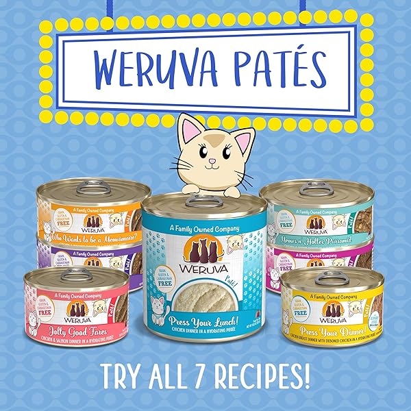 WERUVA CLASSIC CAT PATÉ, MEAL OR NO DEAL! WITH CHICKEN & BEEF, 3OZ CAN (PACK OF 12)