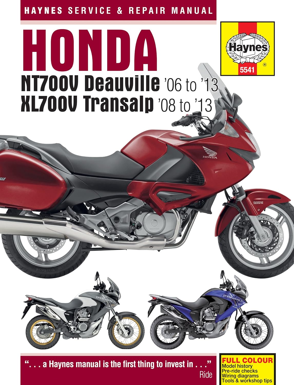 Honda XL 700 XL700V XL700VA Repair Manual Haynes Service Manual Workshop  Manual 2008-2013: