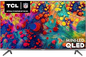 TCL 65-inch 6-Series 4K UHD Dolby Vision HDR QLED Roku Smart TV - 65R635, 2021 Model, Black