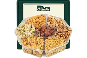 SIMPLE ORCHARDS Nuts gift Basket - Gourmet Food Gift Basket With a Variety of Freshly Roasted Nuts - Beautifully Packaged Gift for Birthday, Sympathy. (Large Family Pack)