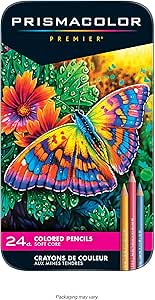 Prismacolor 3597T Premier Colored Pencils, Soft Core, 24-Count