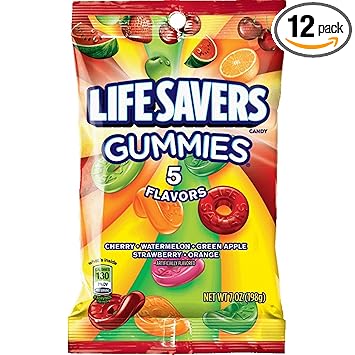 Life Savers 5 Flavors Gummies Candy Bag
