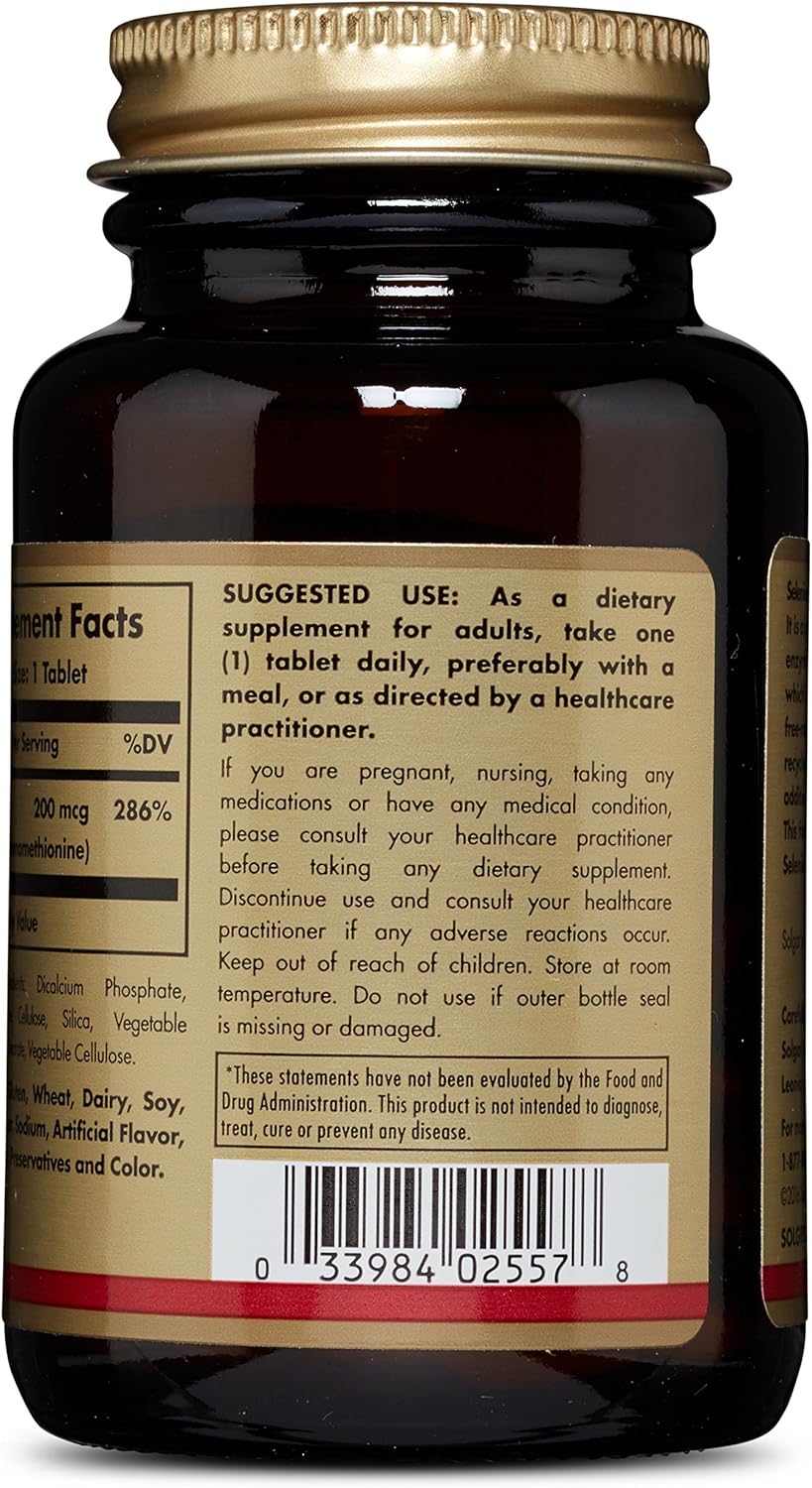 Solgar – Yeast-Free Selenium 200 mcg, 100 Tablets: Health & Personal Care