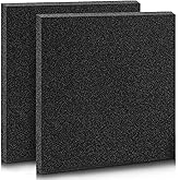 Pangda 2 Pcs Black Foam Pad 12 x 12 x 0.25 Inches Cuttable Polyurethane Foam Sheet, High Density, Non Corrosive, Anti Static Pad for Packing Crafts Cases Toolbox Camera Storage