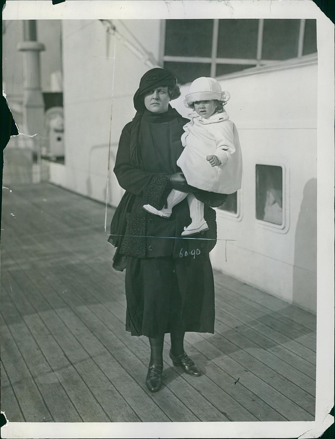 Vintage photo of Dorothy Park Benjamin carrying her