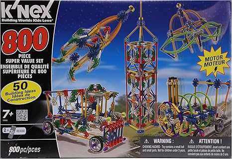 K Nex 800 Piece Super Value Set With Motor And 50 Building Ideas Gear Sets Amazon Canada