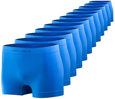 Vincent Creation 12er Pack Herren Seamless Boxershorts-Pant, Nahtlose Retroshorts, geschmeidig weiche Microfaser