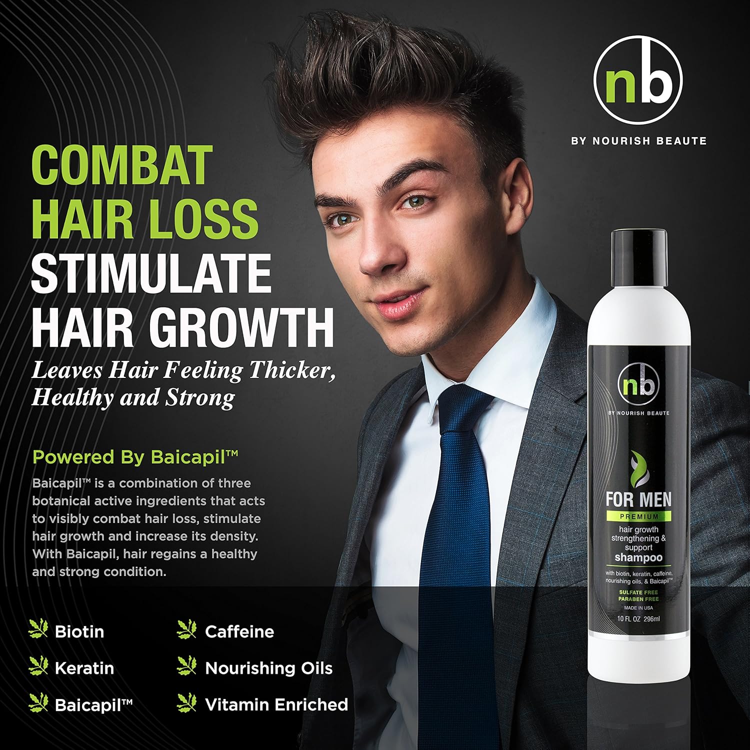 Amazon Com Nourish Beaute Hair Regrowth Shampoo For Men Anti