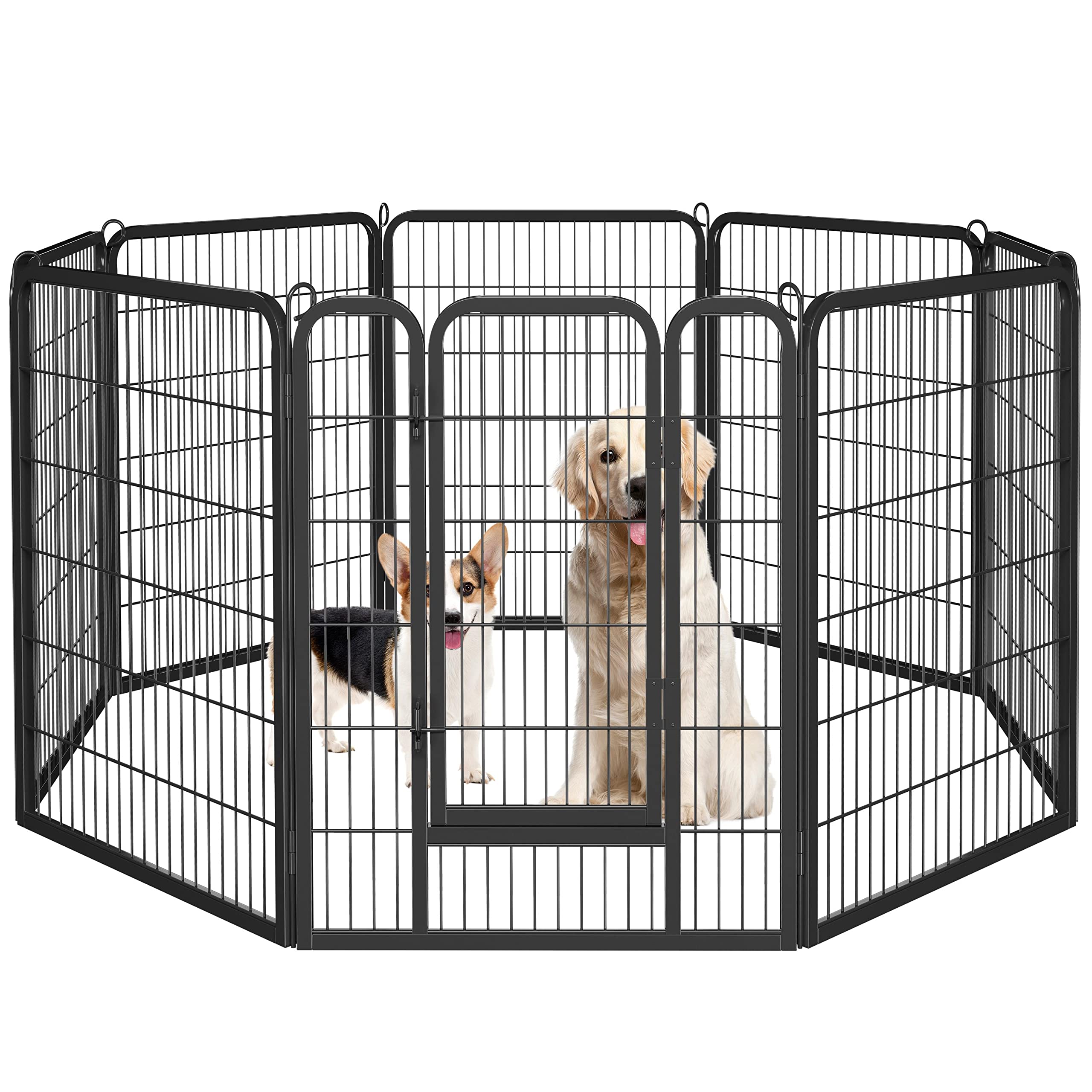 Yaheetech Dog Playpen - 6 Panels, 32 Inch Height, Foldable Pet Exercise Pen For Indoor/Outdoor - View #14