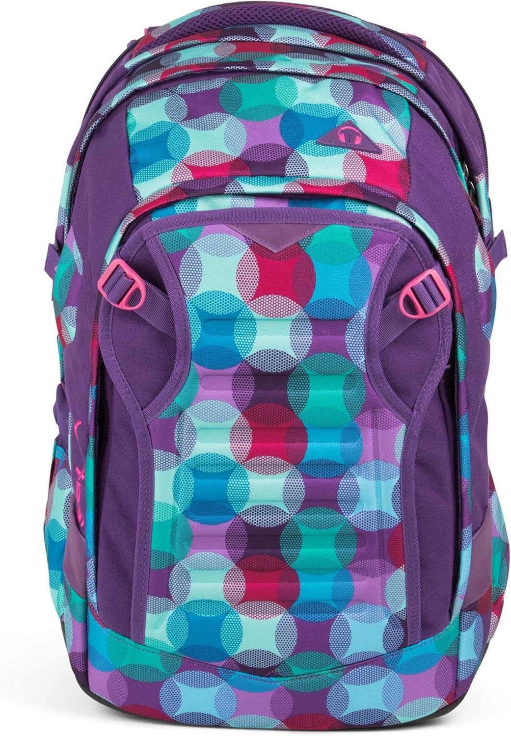 Satch match Schulrucksack - ergonomisch, erweiterbar auf 35 Liter, extra Fronttasche - Hurly Pearly - Blau