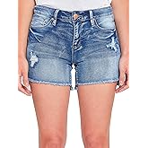 Royalty For Me Womens Women's Hi-lo Fray Hem Short