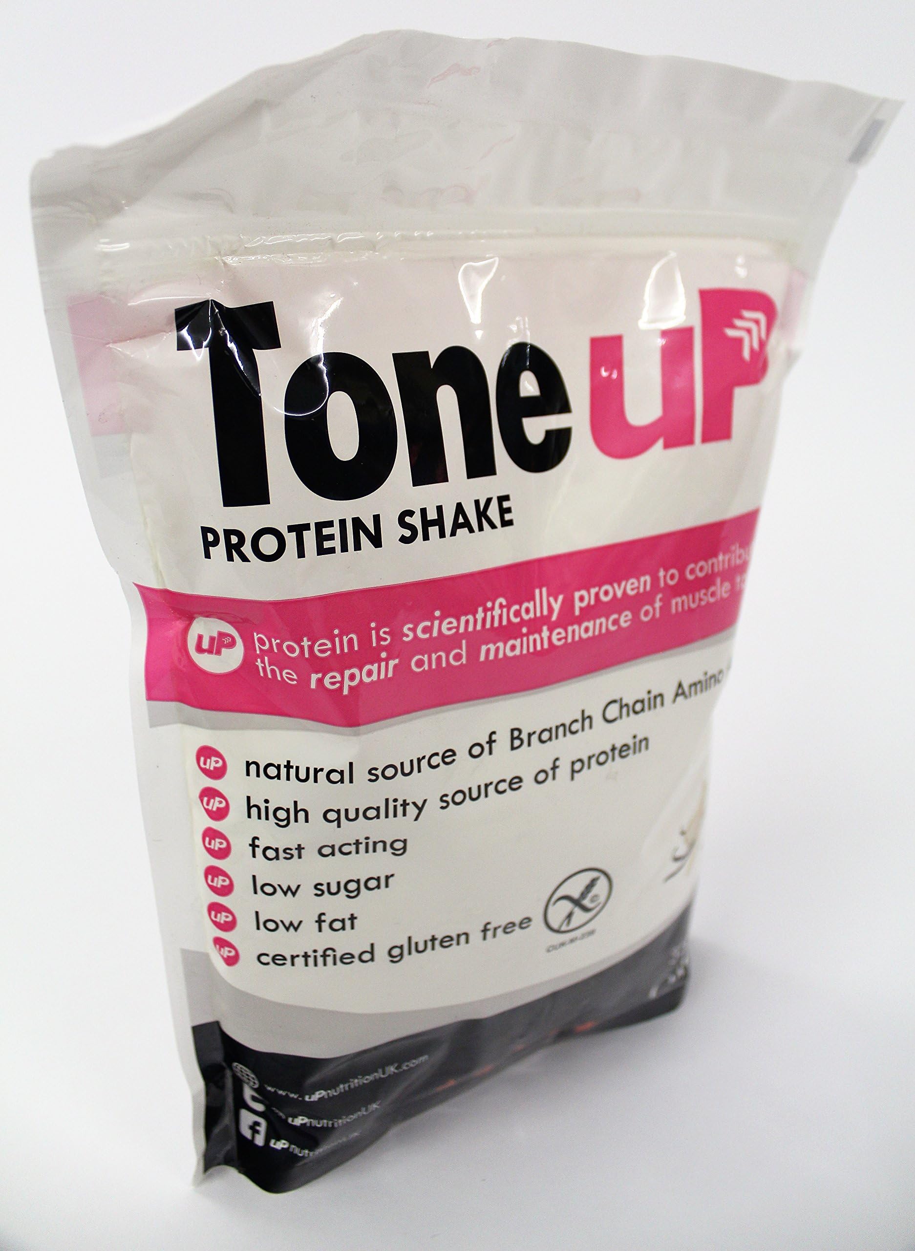 Tone Up Low Fat High Protein Shake Vanilla Flavour Gluten Free 35 Servings 455g
