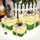 MICLIONLED Set of 3 Valentine’s Lighted Gift Boxes,Outdoor Indoor Valentine’s Decorations,Plug-in 65 LED Light Up Present Boxes for Indoor Outdoor Home Yard Lawn Holiday Wedding Birthday Party Decor