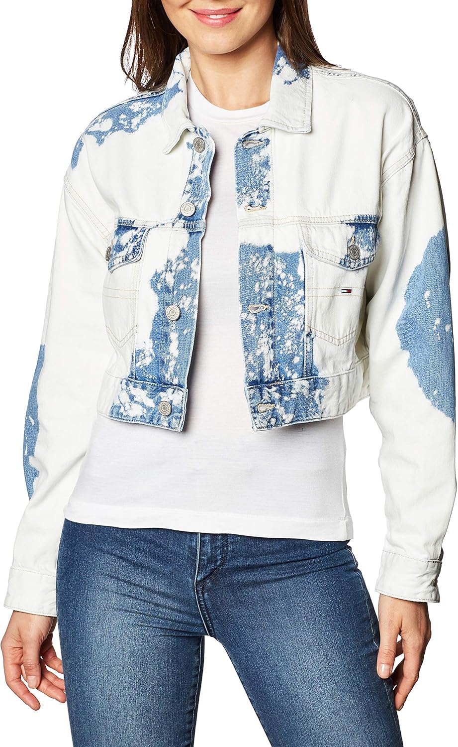 Tommy Hilfiger Damen Jeansjacke blau : Amazon.de: Bekleidung