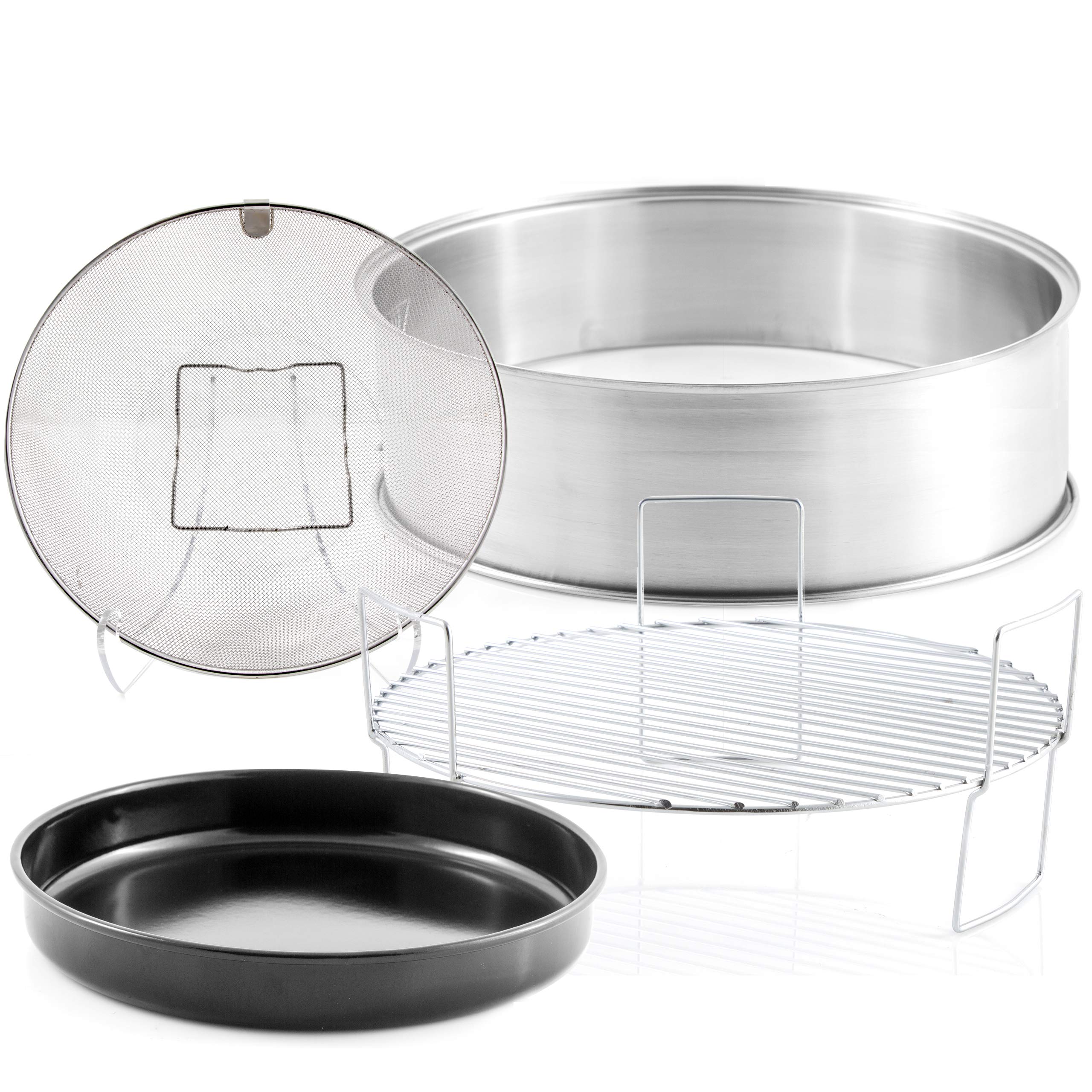 Photo 1 of *******JUST COOKING RACKNuwave Primo Extender Ring Kit; Includes 5" Stainless Steel Extender Ring, Reversible 3" Cooking Rack, 10" Enamel Baking Pan & Stainless Steel Air Fry Basket, Compatible with Nuwave Primo Oven