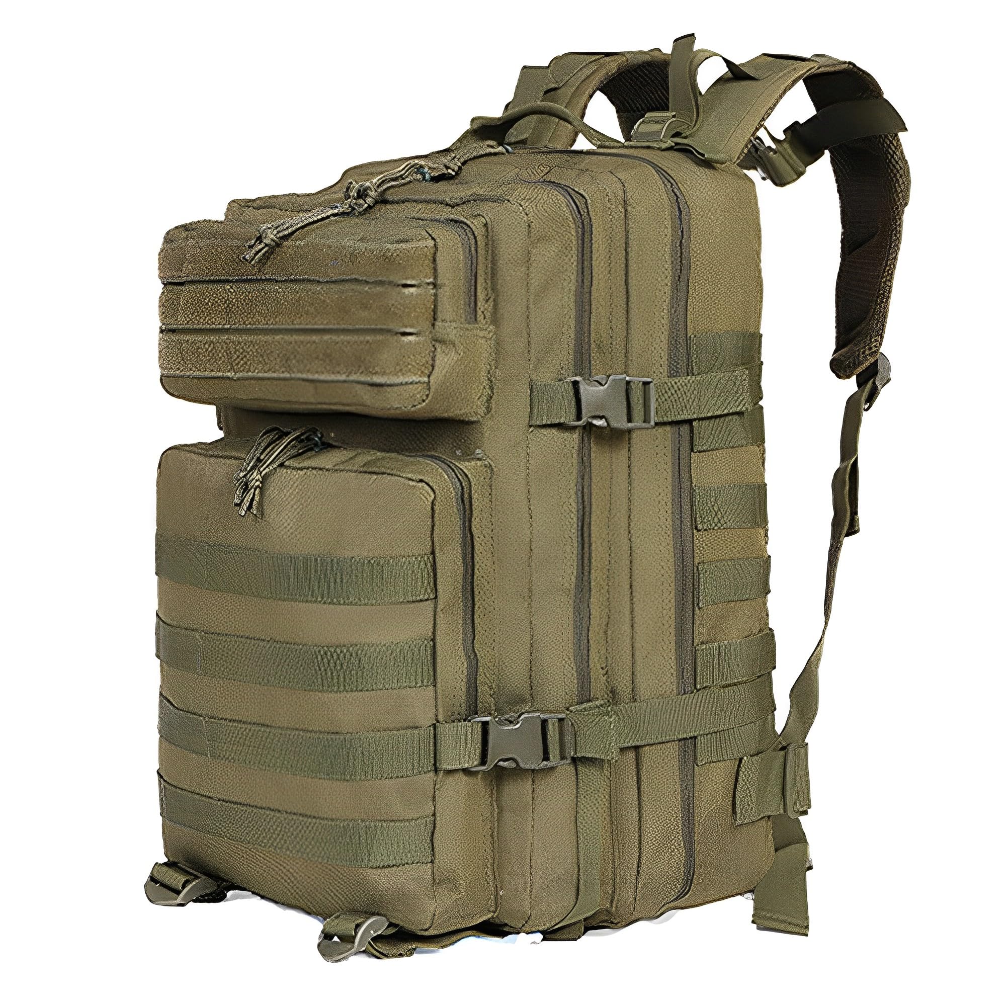 Lawaia Military Backpack 45L Tactical Backpack for Mens Army Ruck Sacks Adult Men Survival Bag Fishing Travel Suitable for Camping Hiking Outdoor Shoulder Daypack