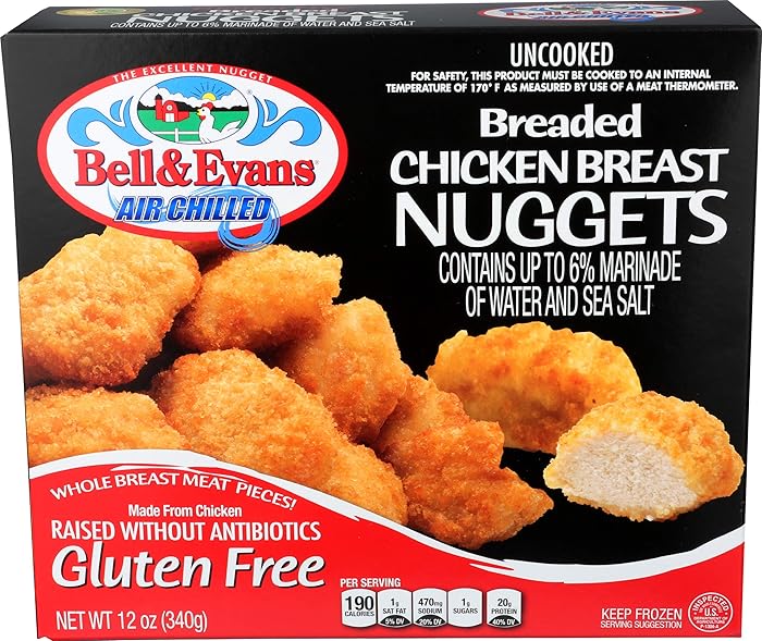 Bell & Evans, Gluten Free Chicken Nuggets (Raised without Antibiotics), 12 oz (Frozen)