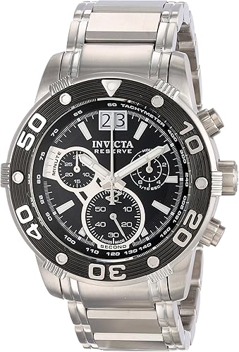 Amazon Com Invicta Men S 0760 Ocean Reef Reserve Chronograph Black Dial Stainless Steel Watch Invicta Watches