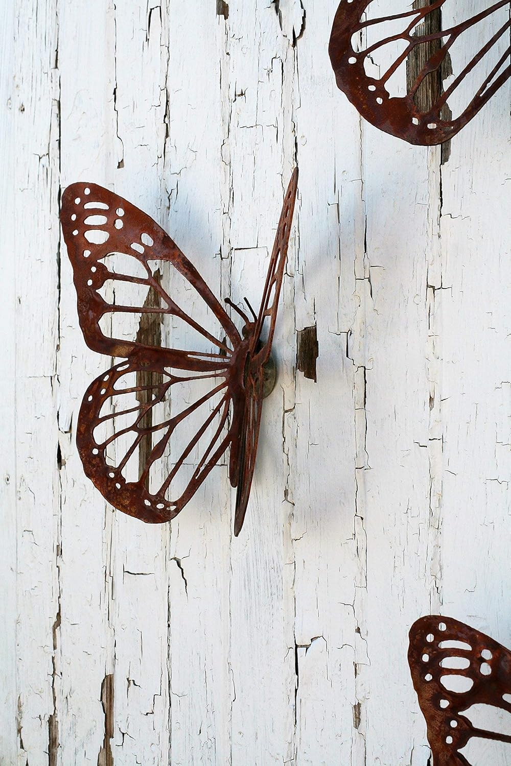Amazon Com Giant Rustic Butterfly Wall Art Set Of 3 Handmade