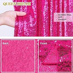 Hot Pink Sequin Backdrop 2 Panels 2FTx8FT Photo