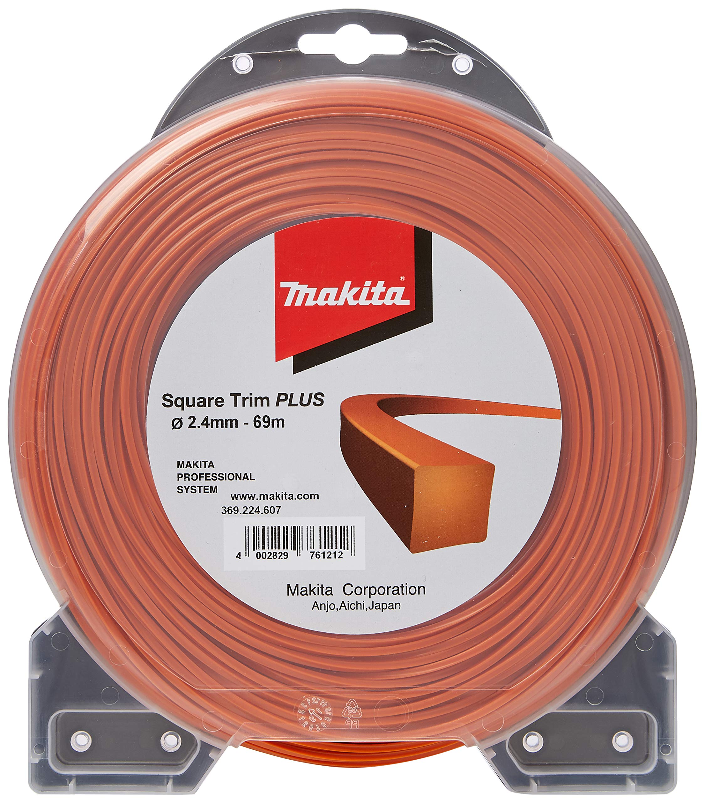 Makita 369224607 2.4 mm x 69 m "Square" Nylon Line - Multi-Colour