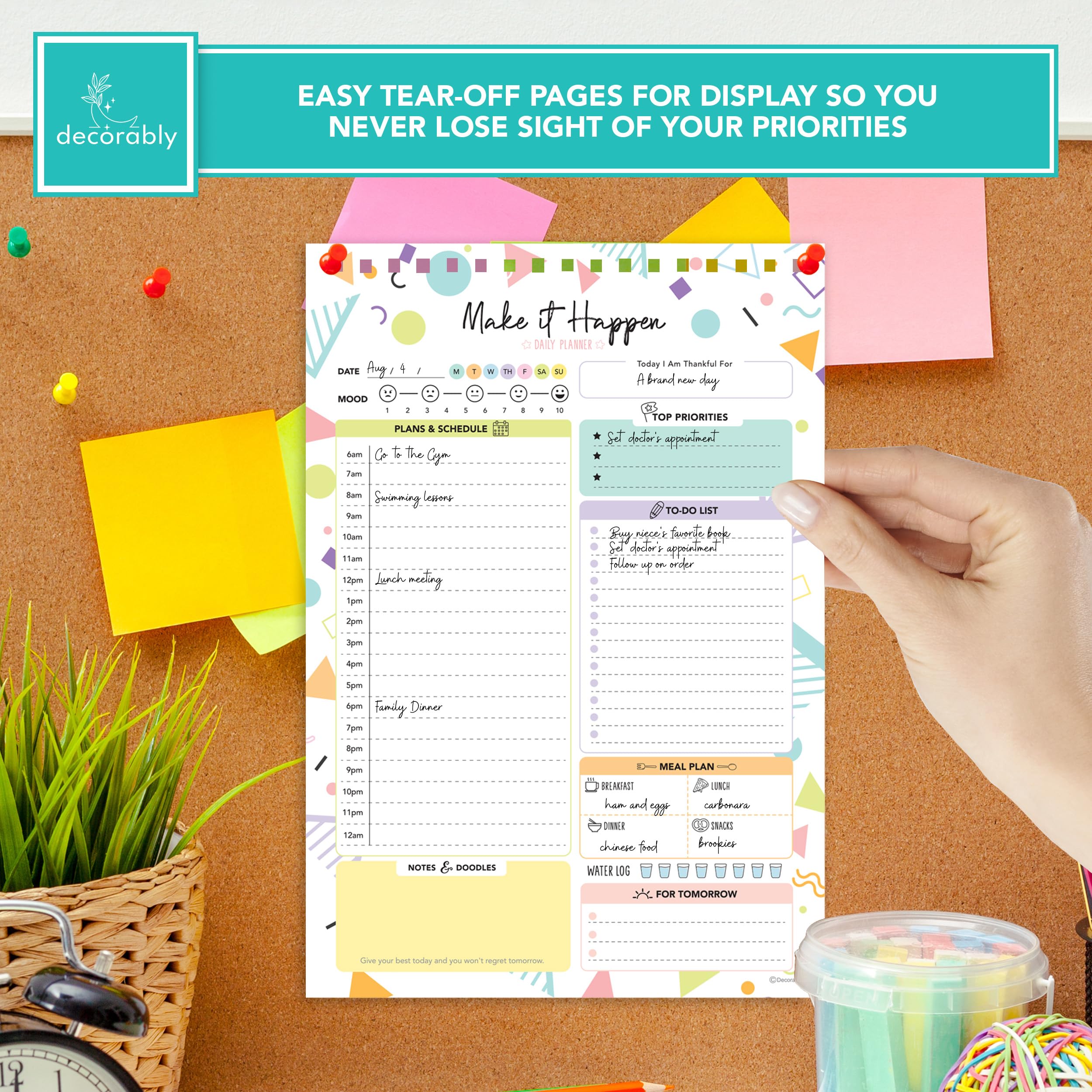 Decorably Daily Planner Pad