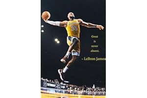 FRIANT LeBron James Basketball Inspirational Art Sports Posters Home Decor Kids Room Wall Art Prints Friends Colleagues Gifts 12x18inch(30x45cm)