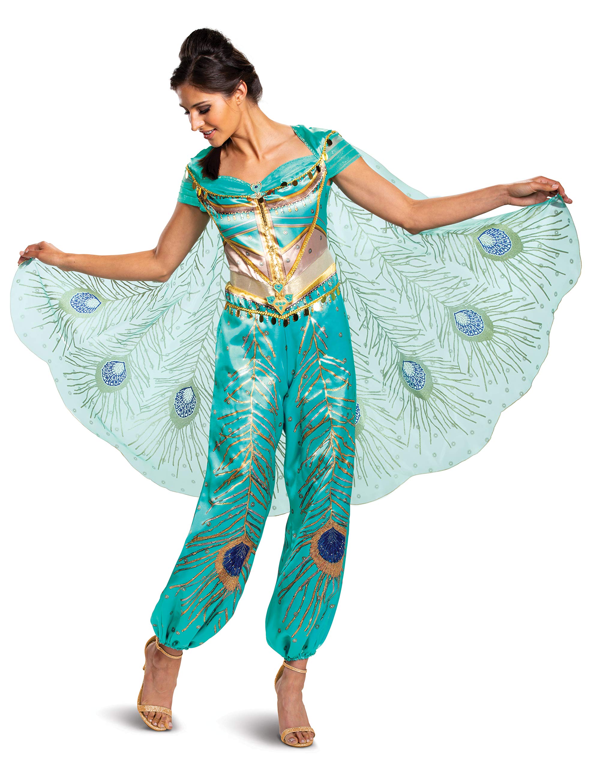 Photo 1 of Disguise Women's Jasmine Teal Deluxe Adult Costume, M (8-10)