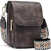 BOSTANTEN Small Crossbody Bags for Women Cell Phone Purse Leather Wallet Handbags with Card Slots