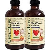 ChildLife Essentials Multi Vitamin and Mineral for Infants, Babys, Kids, Toddlers, Children, and Teens, 8-Ounce Pack of 2