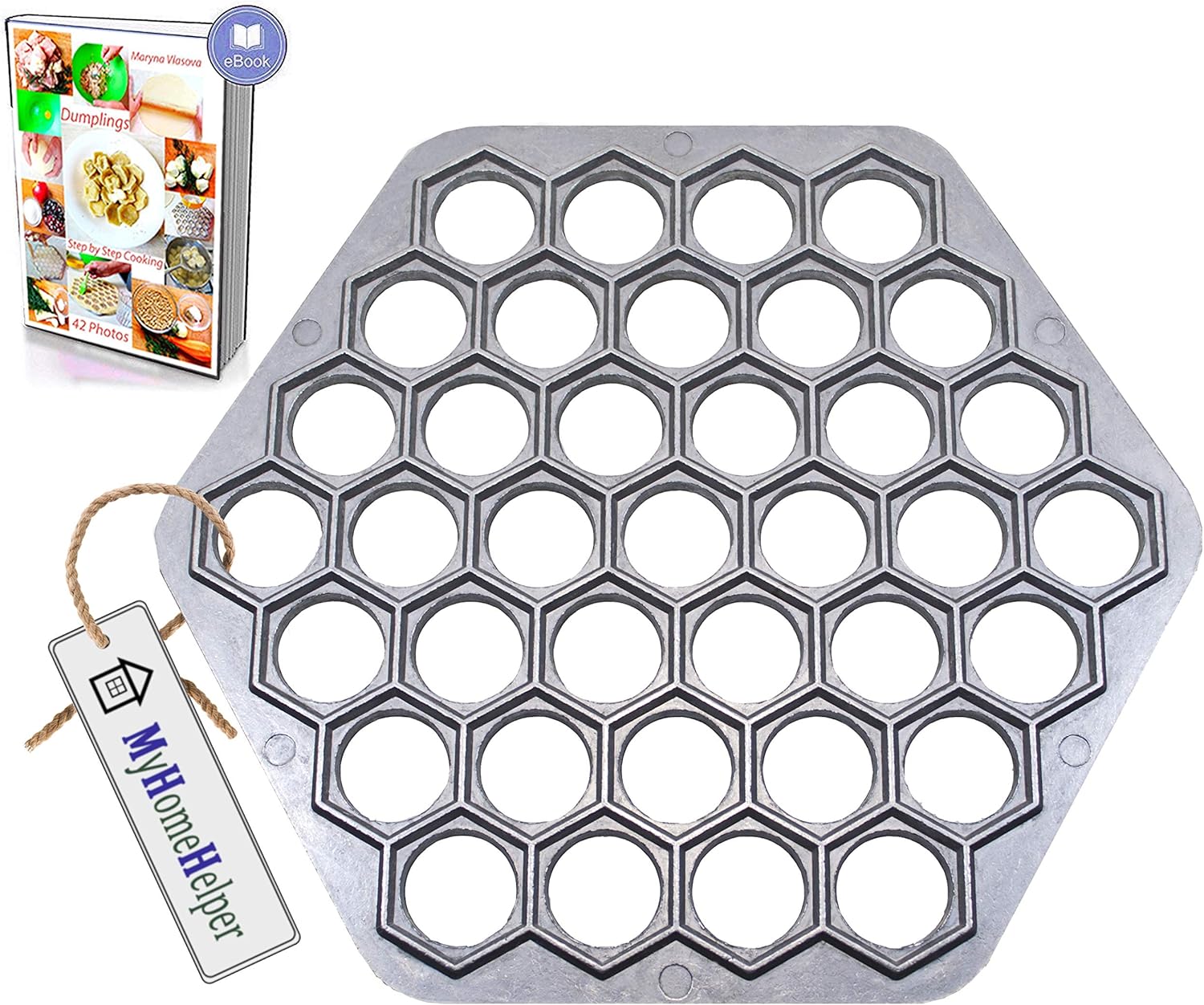 Russischer Pelmeni-Maker - 14-Loch Knödelform Aus Aluminium Für Ravioli & Wontons