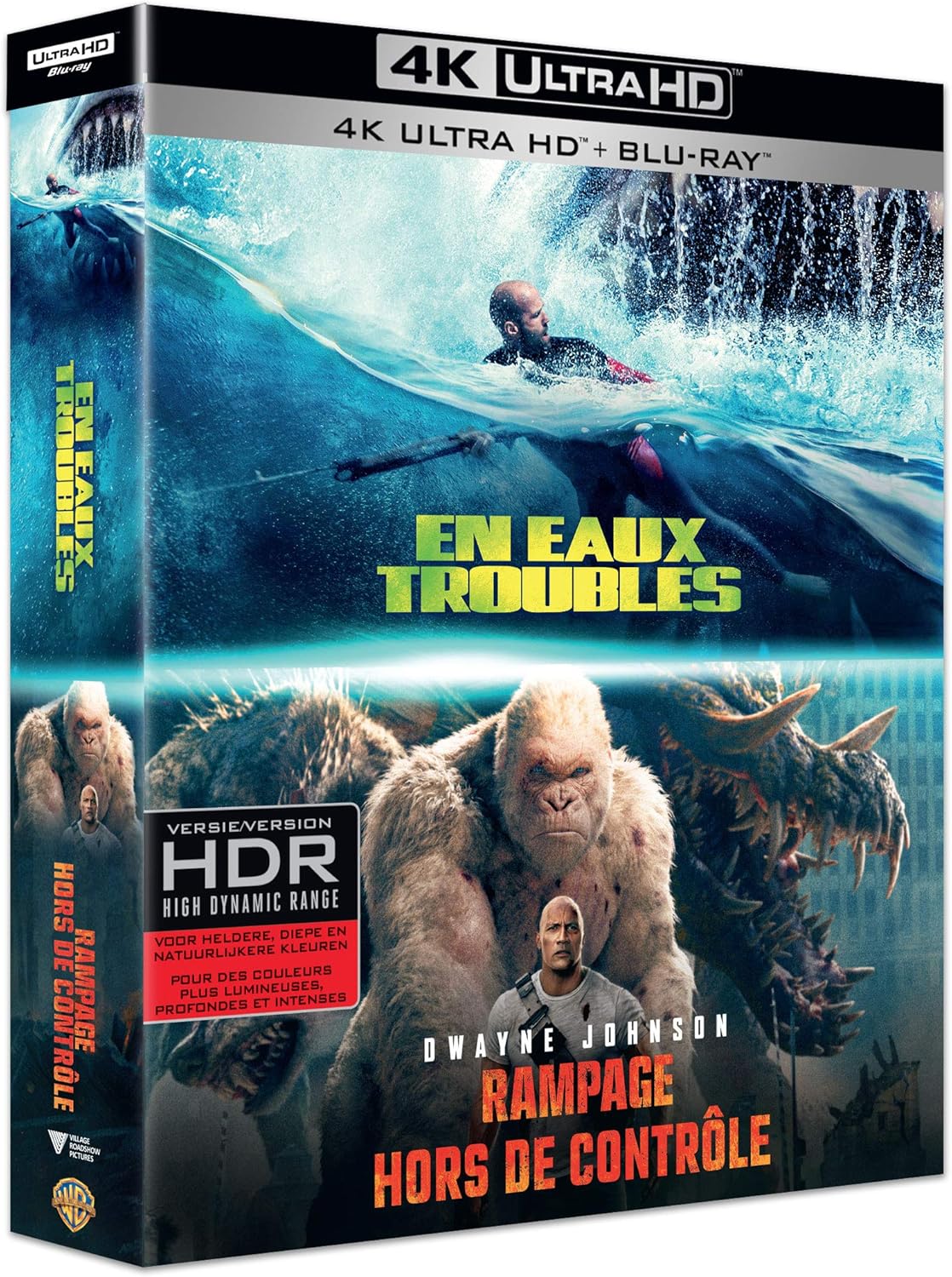 En Eaux Troubles 2 Date De Sortie en eaux Troubles + Rampage-Hors de contrôle 4K Ultra HD + Blu-Ray