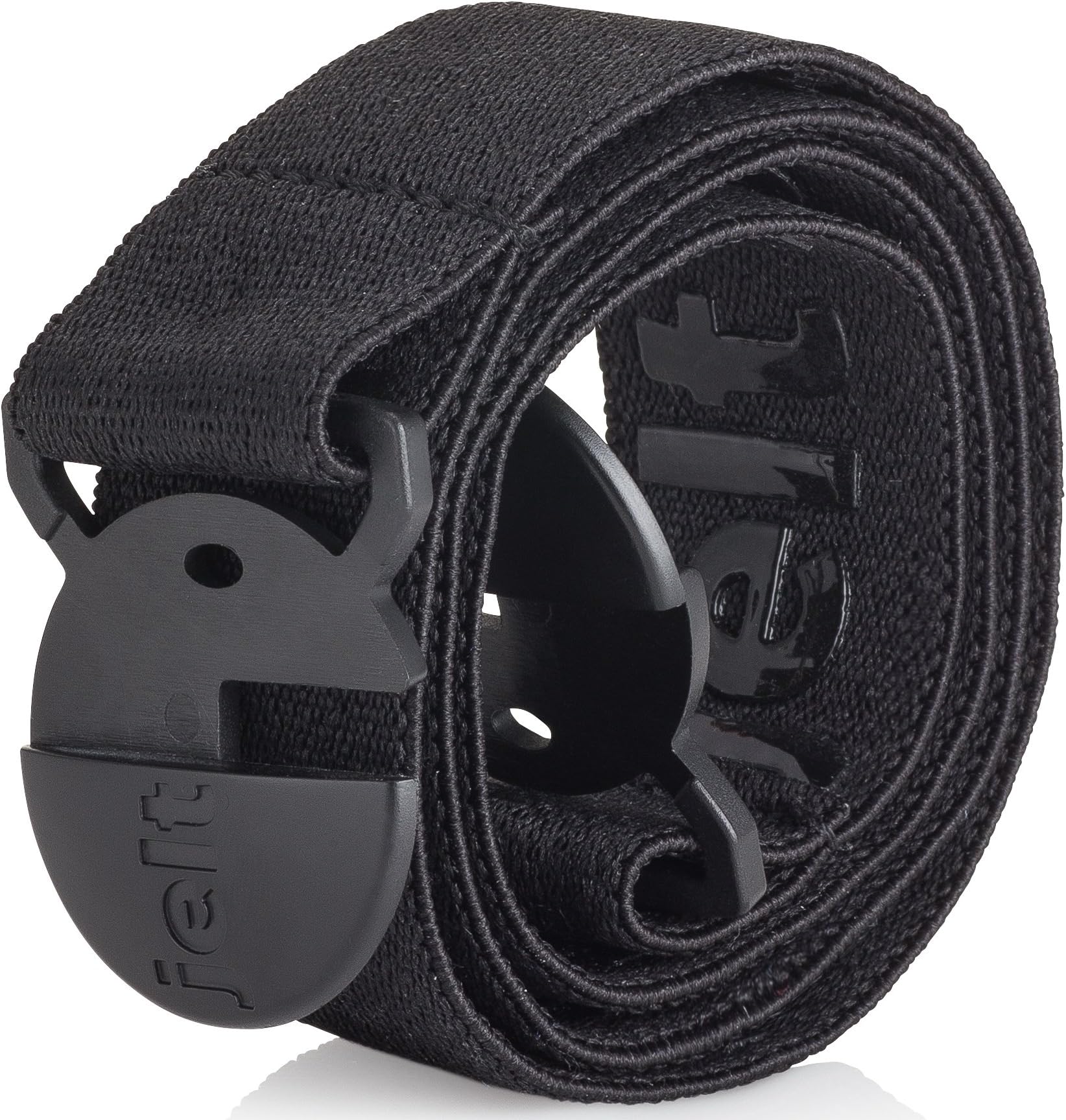 Jelt Elastic Stretch Belt | For Women & Men | Non-Metal | Black Belt
