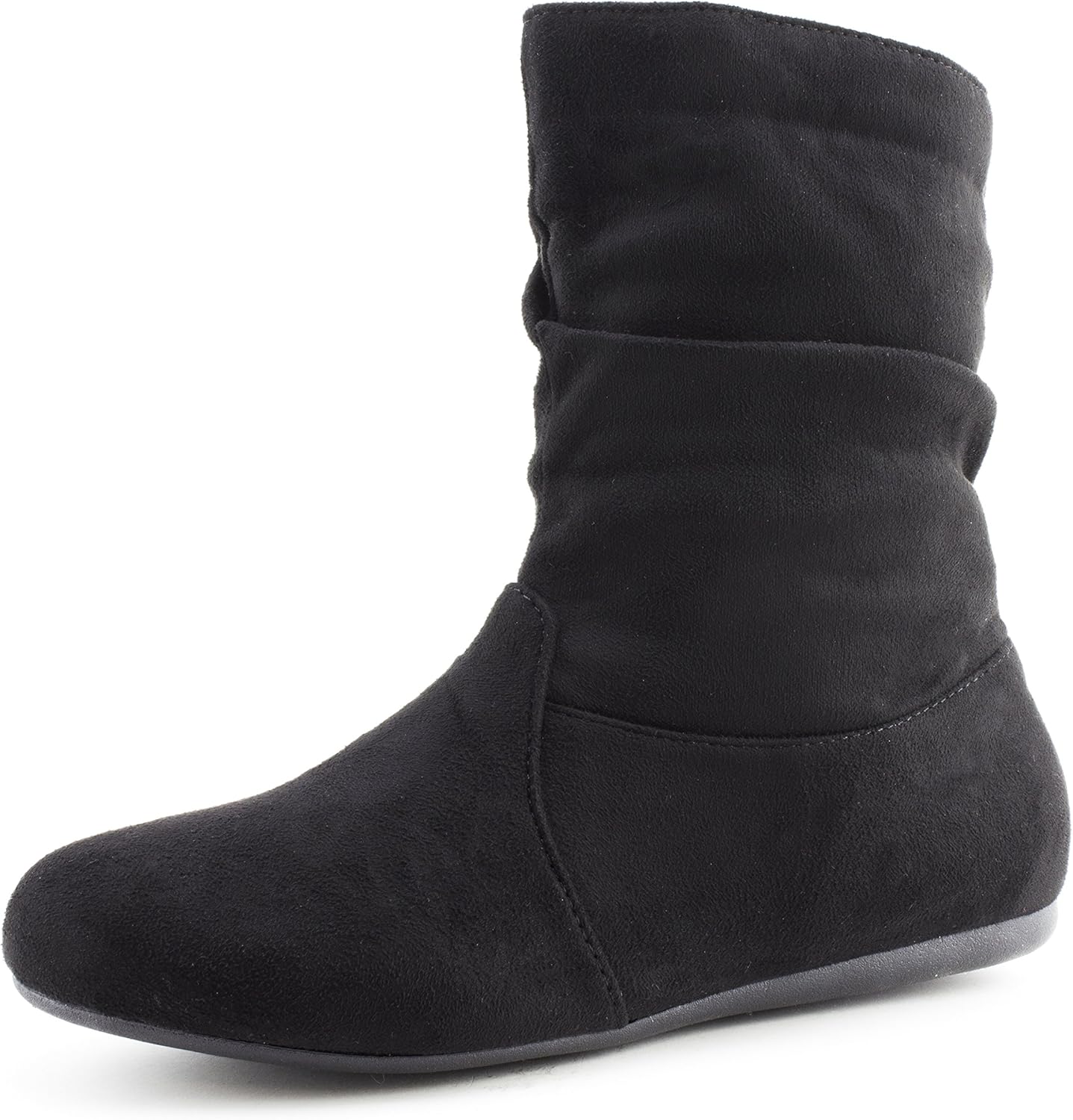 black suede booties flat