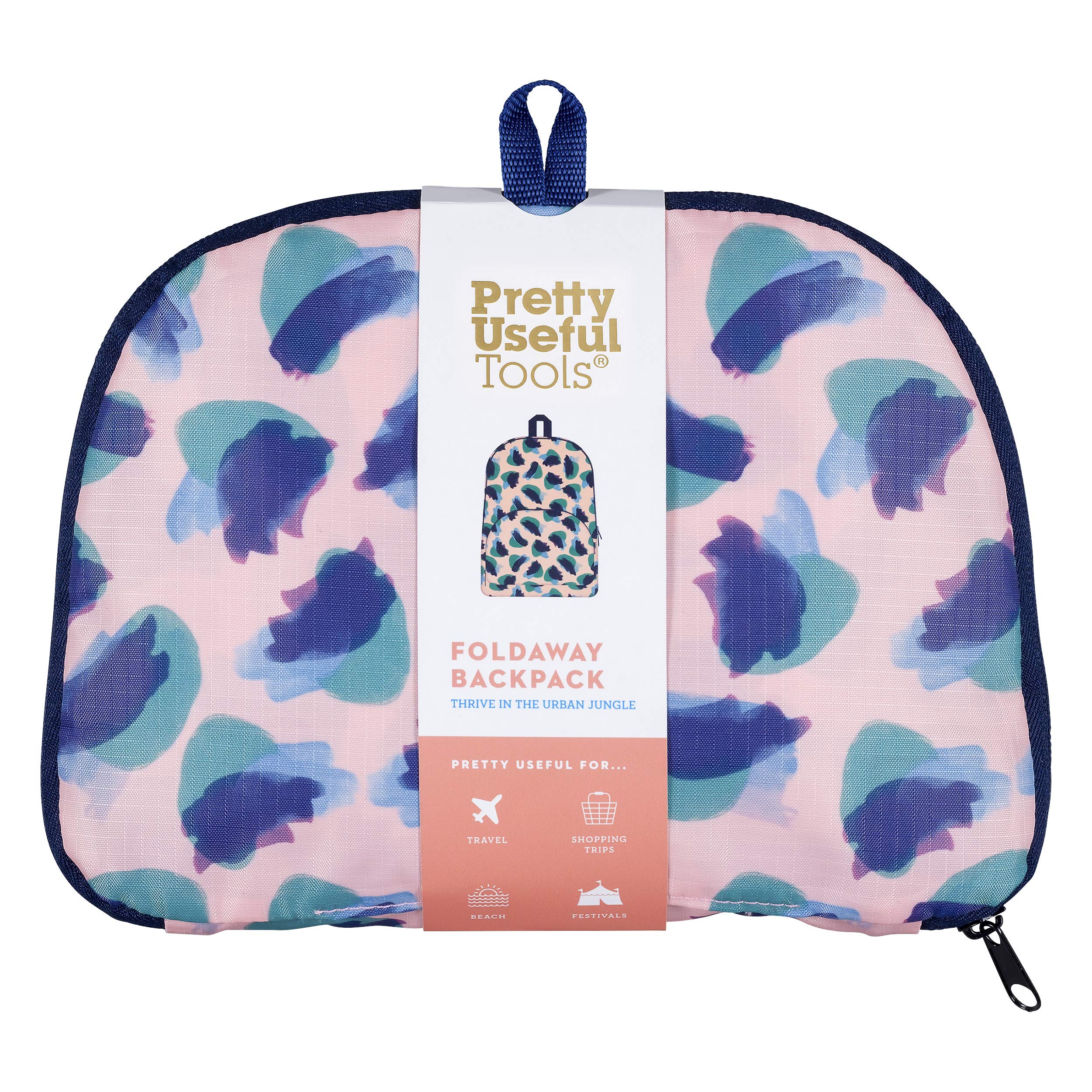 Pretty Useful Tools | Foldaway Back Pack | Camo Casual Daypack | 42 cm | 20 litres | Coral