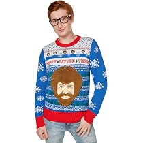 Bob Ross Ugly Christmas Sweater 
