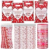Ireer 180 Pcs / 60 Sets Religious Valentine Party Favors Includes John 3: 16 Christian Goody Bags Bible Verses Pencils Rubber Bracelets Wristband for Religious Valentine Exchange Gift Supplies